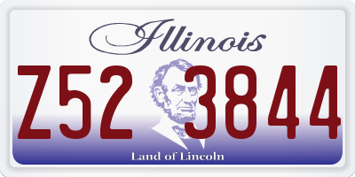 IL license plate Z523844