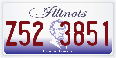 IL license plate Z523851