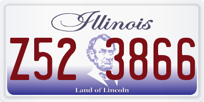IL license plate Z523866