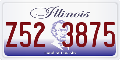IL license plate Z523875