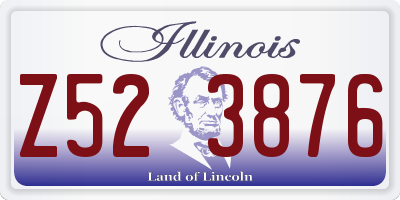 IL license plate Z523876