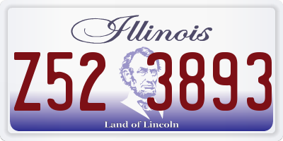 IL license plate Z523893