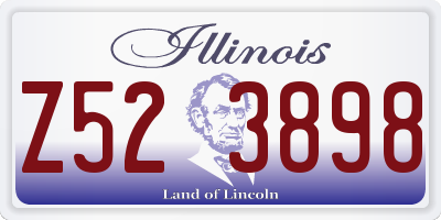 IL license plate Z523898