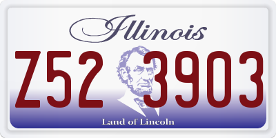 IL license plate Z523903