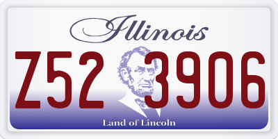 IL license plate Z523906