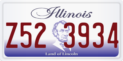 IL license plate Z523934