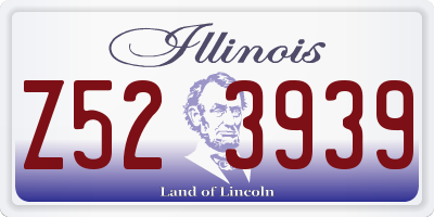 IL license plate Z523939