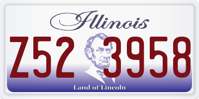 IL license plate Z523958