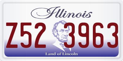IL license plate Z523963