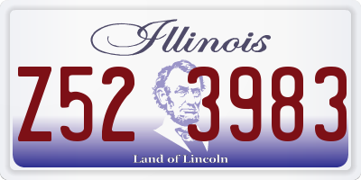 IL license plate Z523983