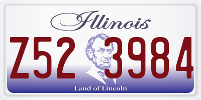 IL license plate Z523984