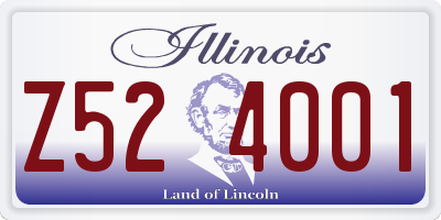 IL license plate Z524001