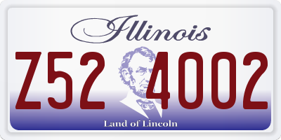 IL license plate Z524002