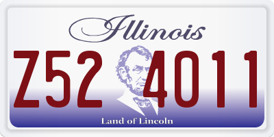 IL license plate Z524011