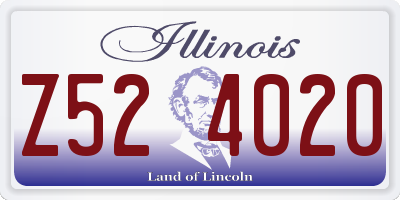 IL license plate Z524020