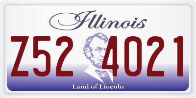 IL license plate Z524021