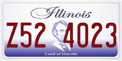 IL license plate Z524023