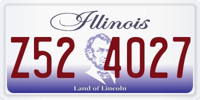 IL license plate Z524027