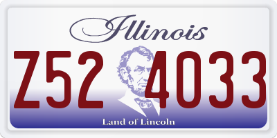 IL license plate Z524033