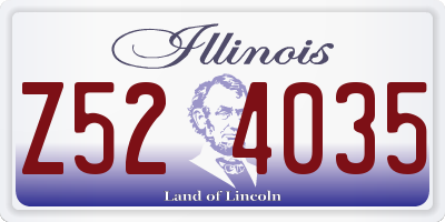 IL license plate Z524035