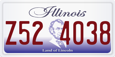 IL license plate Z524038