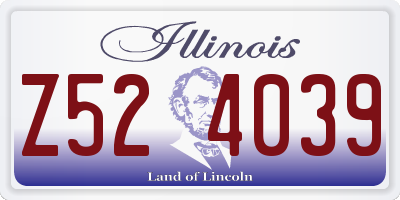 IL license plate Z524039