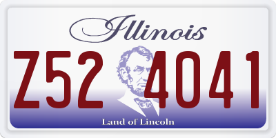 IL license plate Z524041