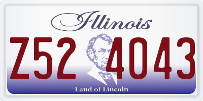 IL license plate Z524043
