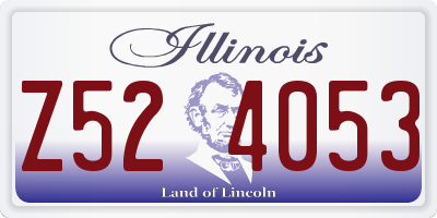 IL license plate Z524053