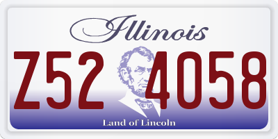 IL license plate Z524058
