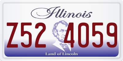 IL license plate Z524059