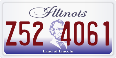 IL license plate Z524061