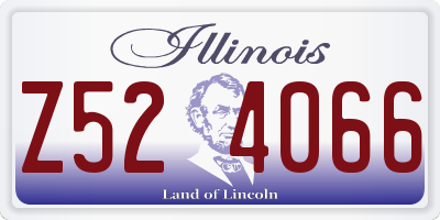 IL license plate Z524066