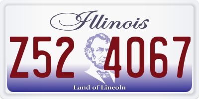 IL license plate Z524067
