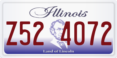 IL license plate Z524072