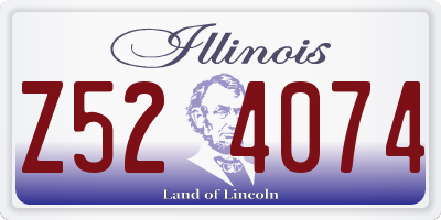 IL license plate Z524074