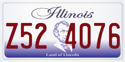 IL license plate Z524076