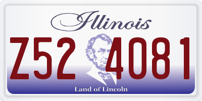IL license plate Z524081