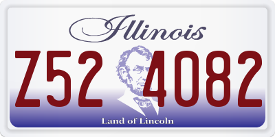 IL license plate Z524082