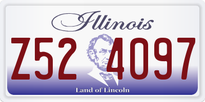 IL license plate Z524097