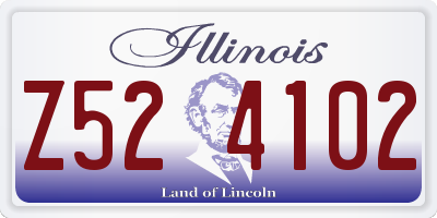 IL license plate Z524102