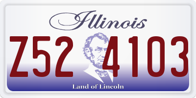 IL license plate Z524103