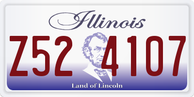 IL license plate Z524107