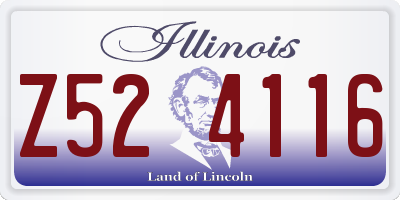 IL license plate Z524116