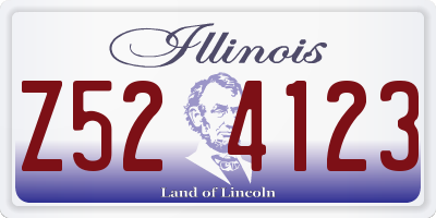 IL license plate Z524123