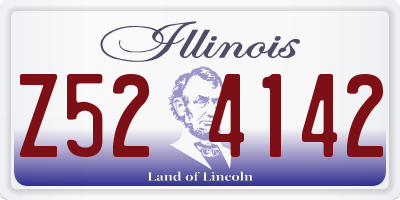 IL license plate Z524142