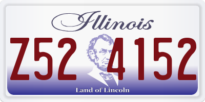 IL license plate Z524152