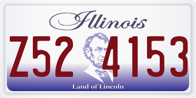 IL license plate Z524153