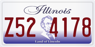 IL license plate Z524178