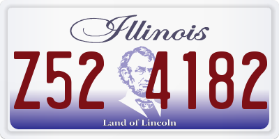 IL license plate Z524182